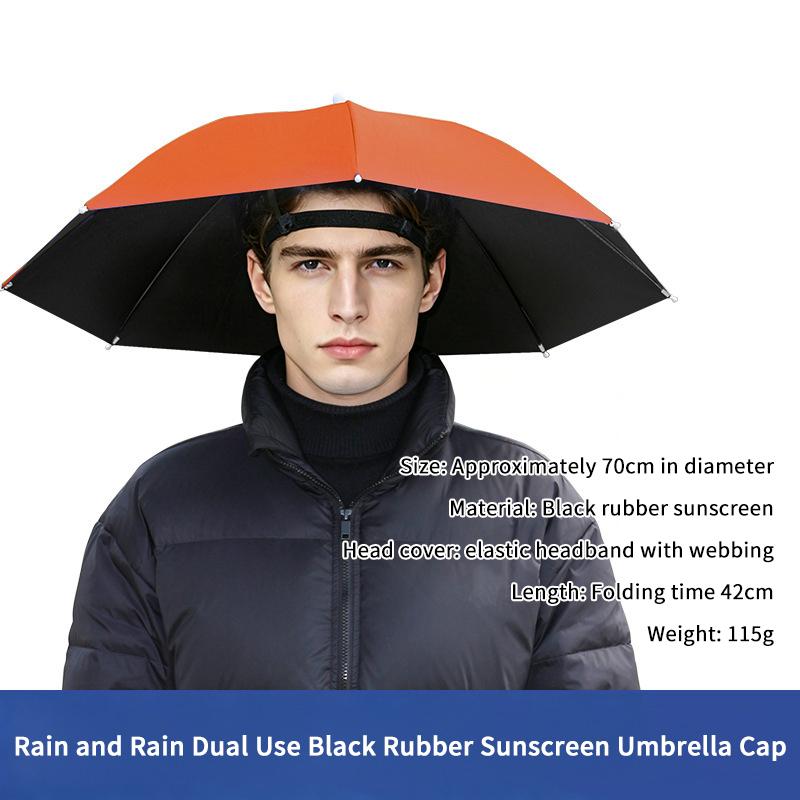 Portable Hands Free Umbrella Hat With Uv Resistance And Rain Proof Design Perfect For Hiking Fishing Gardening And Camping