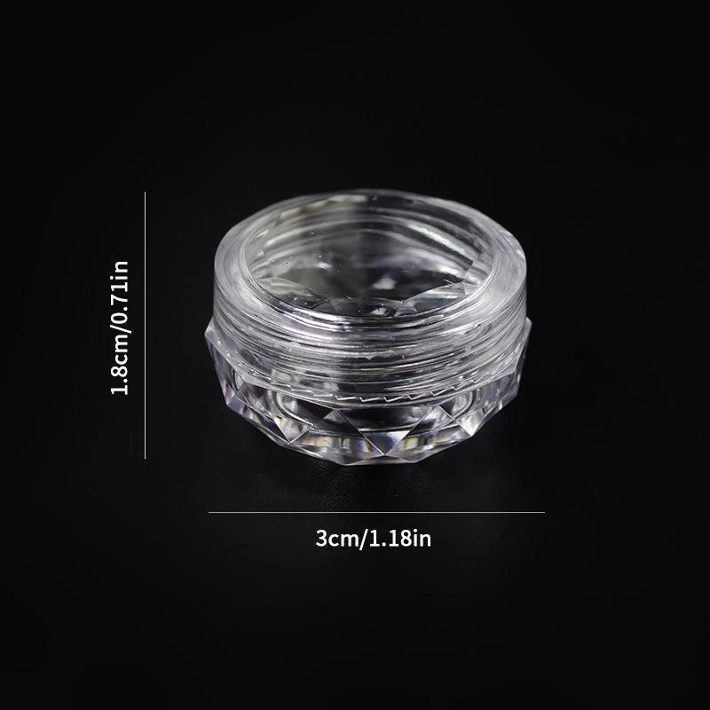 10Pcs Refillable Nail Bottle Empty Nail Glitter Powder Nail Decoration Box Pot Sample Clear Cream Jar Small Clear Can Tin