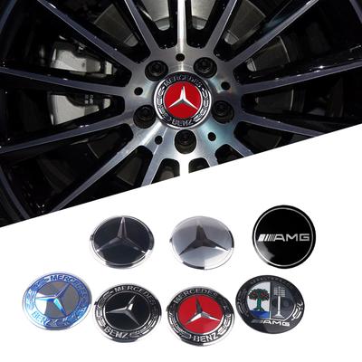 New 4Pcs 56/60/65mm Car Wheel Hub Cap Sticker Accessories for Mercedes Benz W212 W213 W214 W210 GLK GLS W203 W204 W211 AMG CLS ML