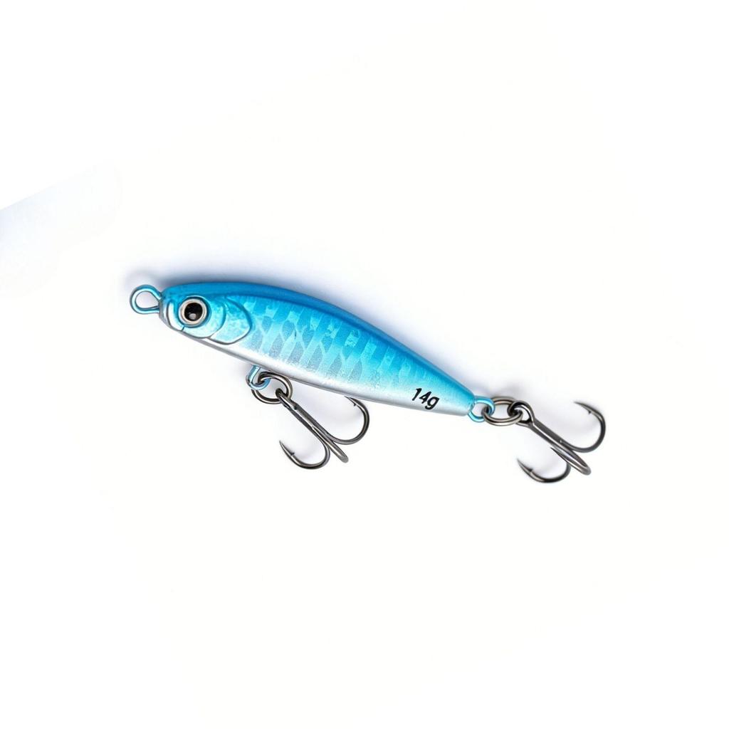 Single Piece Iron Plate Fish Scale Lure with Live Fish Paint, Long Cast, Floating/Falling, Bass Aspius Glitter for Freshwater and Sea Fishing.