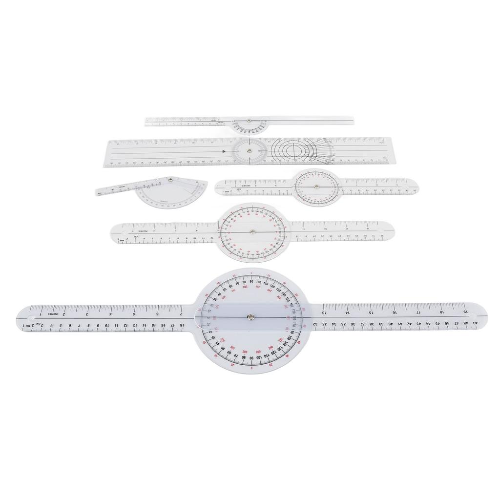 6ks Lékařský spinální goniometr Kloubní úhloměr pravítko Multifunkční kombinace