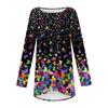 Women's Casual Fashion Floral Print Long Sleeve O-Neck Pullover Top Blouse T-Shirts Women’s