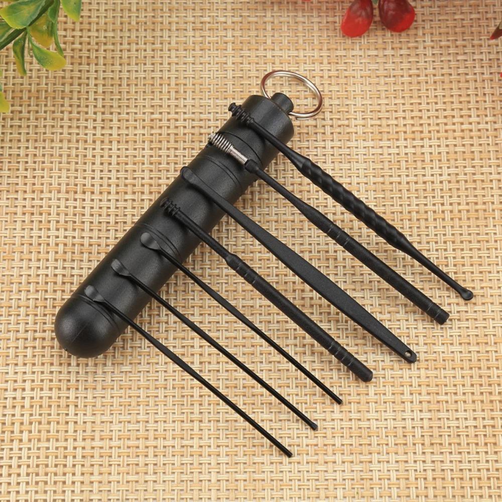 7Pcs/set Portable Stainless Steel Earpick Ear Cleaner Ear Care Cleaning Tool Ear Wax Removal