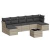 VidaXL Garden Lounge Set with Cushions 8 Pcs, Sofas with Adjustable Feet, Outdoor Furniture Set Patio Terrace, 3218042