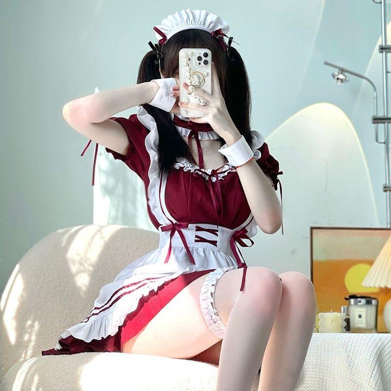 Kostým pro služebnou Cos Roztomilé šaty pro služebnou ve stylu Lolita Sexy Uniform Dámská souprava