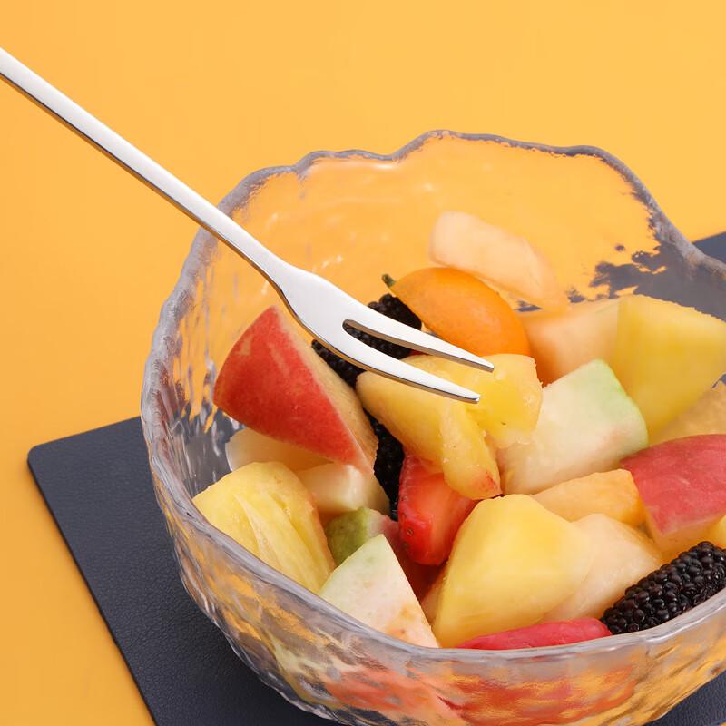 Guldfärgade dessertgafflar i rostfritt stål