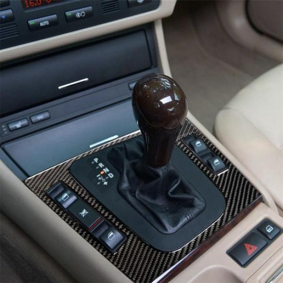 Carbon Fiber Interior Gear Shift Frame Cover Trim For BMW 3Series E46 1998-2005