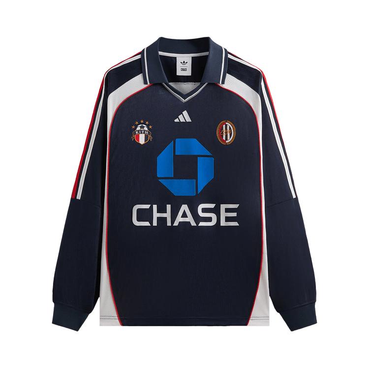

Kith For Adidas Football Chase Long-Sleeve Jersey Legend Ink Men Tops Blue JF3237 L