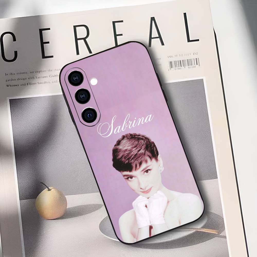 

Actress A-Audrey Hepburn Phone Case Silicone Soft For Samsung Galaxy A73,A72,A71,A70,A53,A52,A51 Samsung a20s
