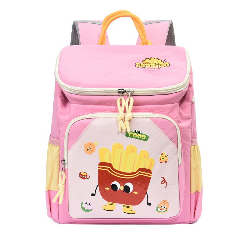 

Childrens Cartoon Backpack For Kindergarten And Elementary School With Nylon Material And Ergonomic Shoulder Straps LightPink