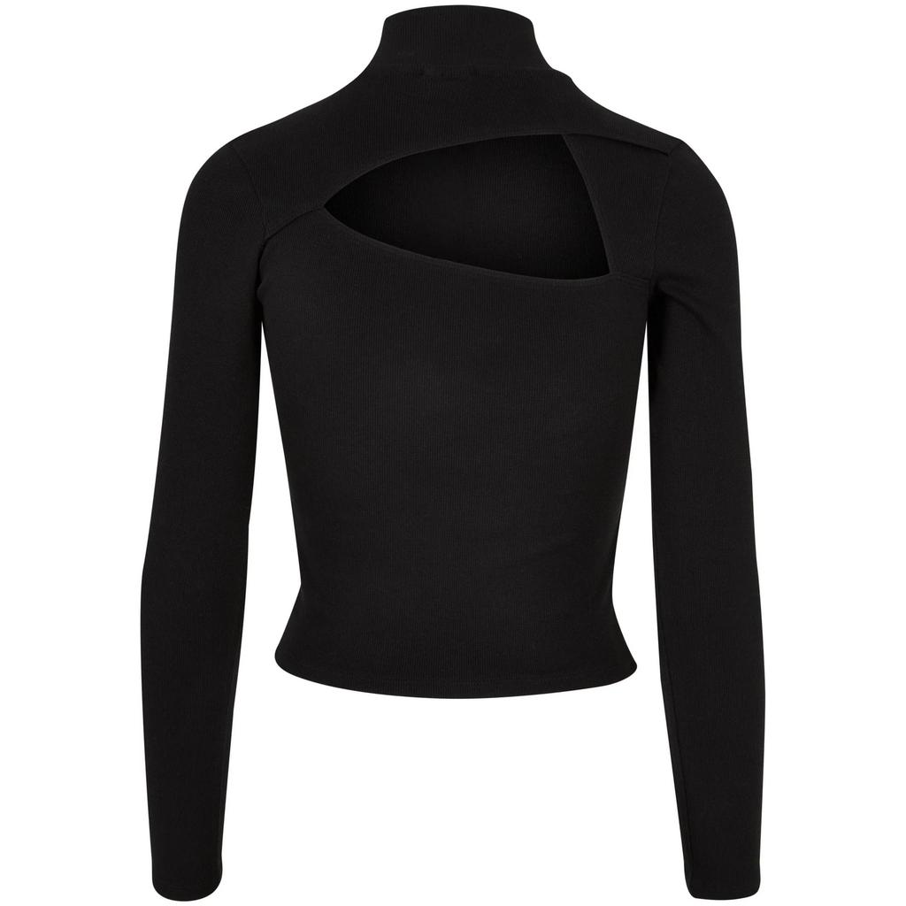 Urban Classics Womens/Ladies Ribbed Cut-Out Back Long-Sleeved T-Shirt