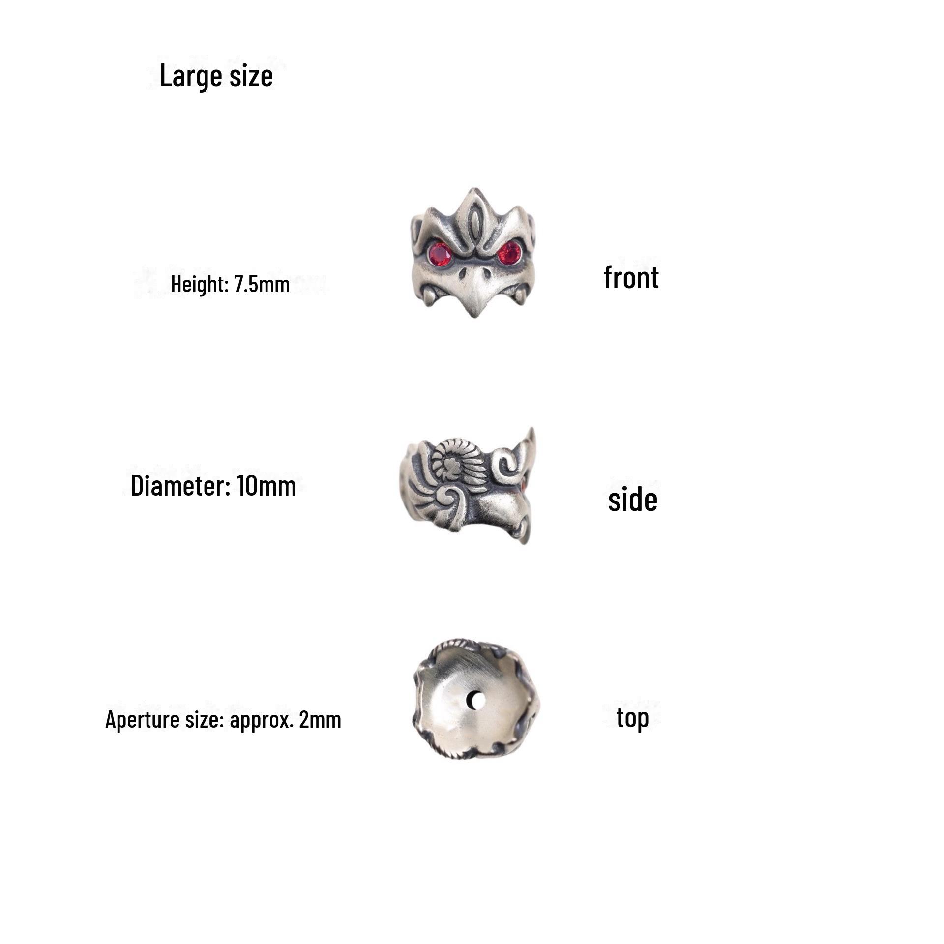 

Инкрустированный цирконом Seiko Пурпурноглазый Пэн Птица Лей Чжэньцзы Бусина Зажим Кольцо Спейсер DIY Аксессуар