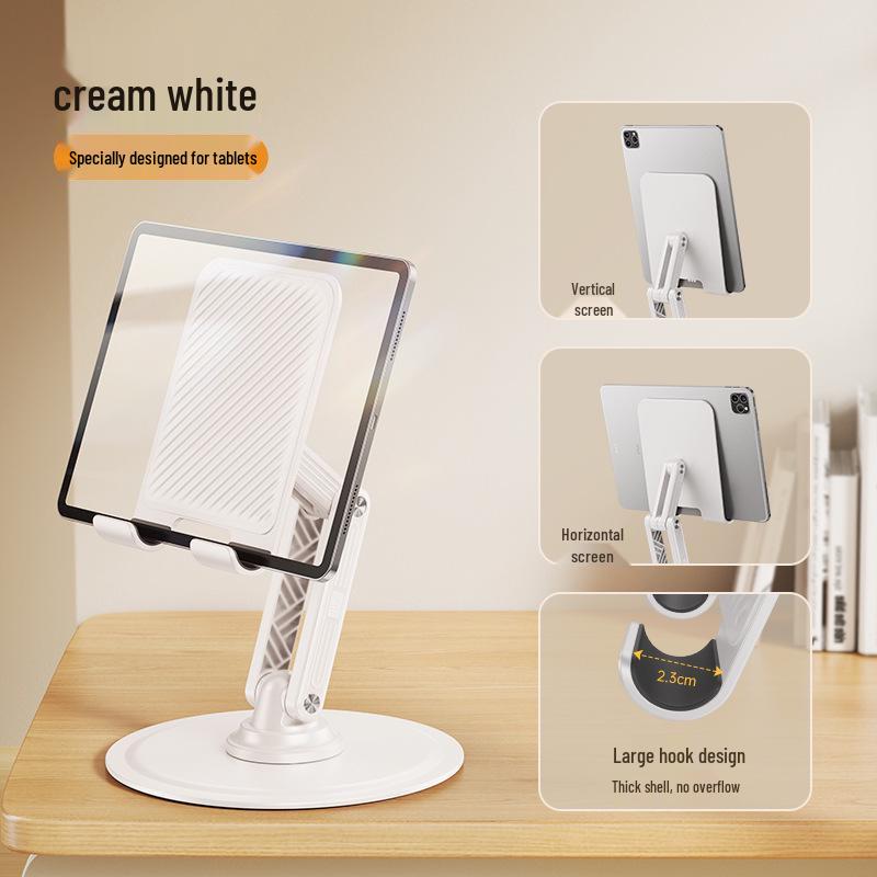 

Adjustable Folding Tablet & Phone Stand for iPad and Huawei Devices – Perfect for Live Streaming and Watching TV 360° Rotatable & Portable Foldable