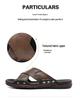 Men's Trendy Plus Size Genuine Leather Sandals - Soft Sole/Surface, Indoor/Outdoor, Spring/Summer Collection