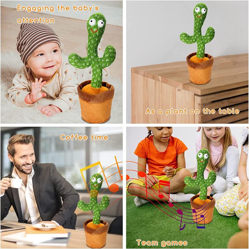 Tanzender singender Kaktus, der aufnimmt und wiederholt, was Sie sagen.  Plschtier-Kaktusspielzeug gnstig kaufen  Preis, kostenloser Versand,  echte Bewertungen mit Fotos  Joom