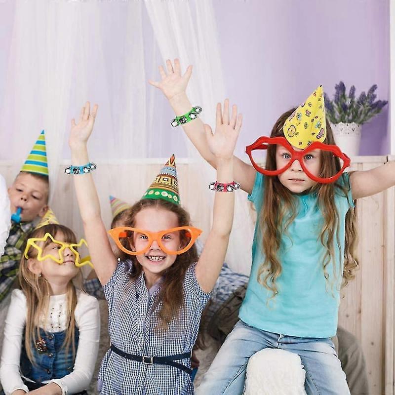 4 Pack Baby Wrist Dance Multicolor Nylon Jingle Bells Rattles Musical Instrument Toy