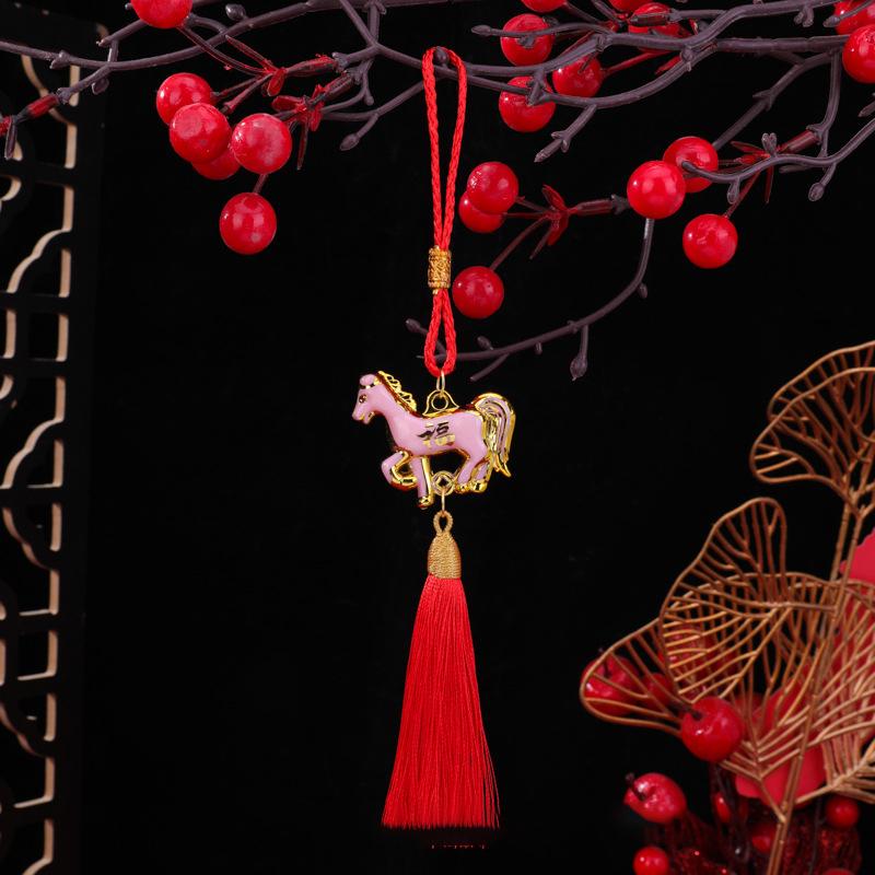 1/6 st 2026 Hästens år Vägghängande prydnad Hänge Lyckobringande Nyår Oljedropps Hästhänge Dekor Hemhängande Tillbehör