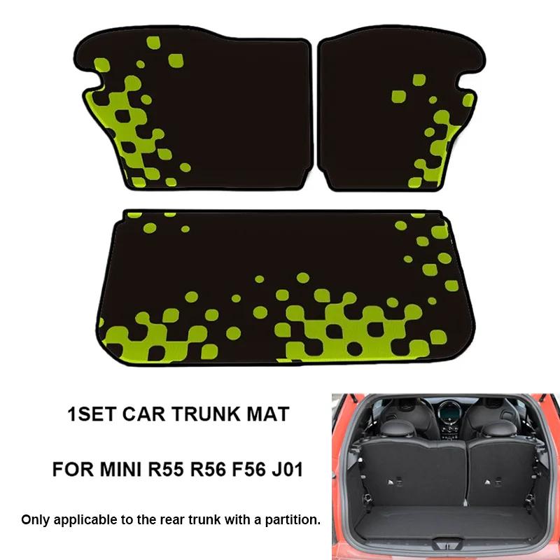 Car Rear Trunk Mat Cargo Liner For MINI Cooper R55 R56 F56 J01 For Clubman Electric Hardtop Hatchback Hatch Leather Custom