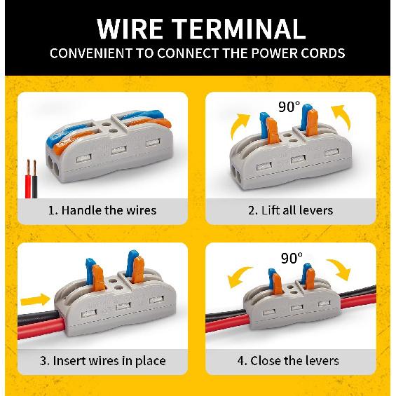 Power Wheel Adapter for Dewalt 20V Battery Series with Fuse, Switch & Wire Terminal, 3Pcs 30A Fuse, 12 AWG Wire Battery Converter Connector DIY for