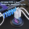 118W 12V USB Outlet Car Charger 100W PD3.0 & 18W QC3.0 Car USB Fast Charging Ports Aluminum Socket for Car RV Marine Cart