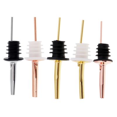 Stainless Steel Liquor Bottle Speed Pourer Spout Rubber Caps Perfect for Pub Clubs Restaurants Bars