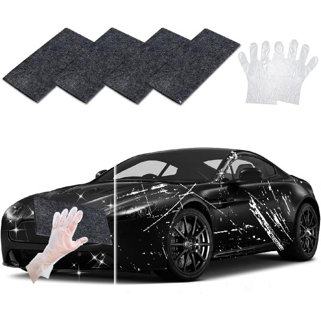 Nano Sparkle Cloth Car Scratch Remover, Nanosparkle Cloth for Car Scratches, Nano Wipes for Car, Safe on All Vehicle Colors, Removes Water Spots &
