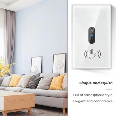 Întrerupătoare inteligente de perete 10A Senzor de măturare manuală în SUA Comutator cu senzor infraroșu Panou de afișare din sticlă Necesită cablu neutru Nu este nevoie de atingere
