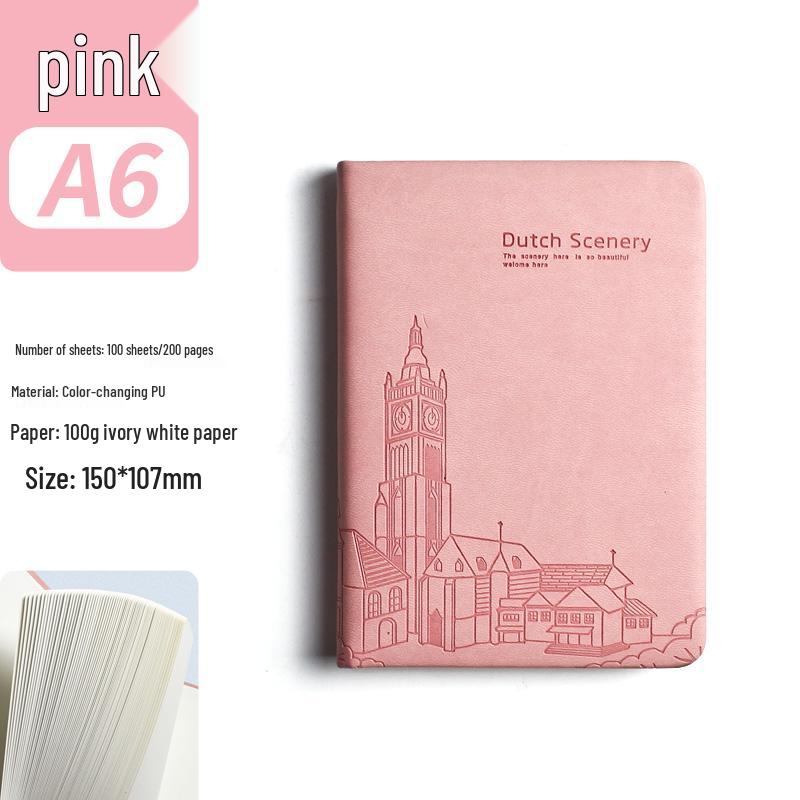 Thickened A5 Literary Style Hardcover Notebook - Cute Girly Heart Planner, Creative Journal Diary B5 size.