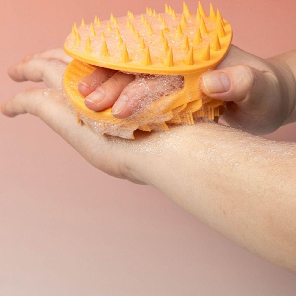 Double-sided Soft Bristle Shower Brush Silicone Bath Brush Durable Body Shampoo Brush Mud Removal