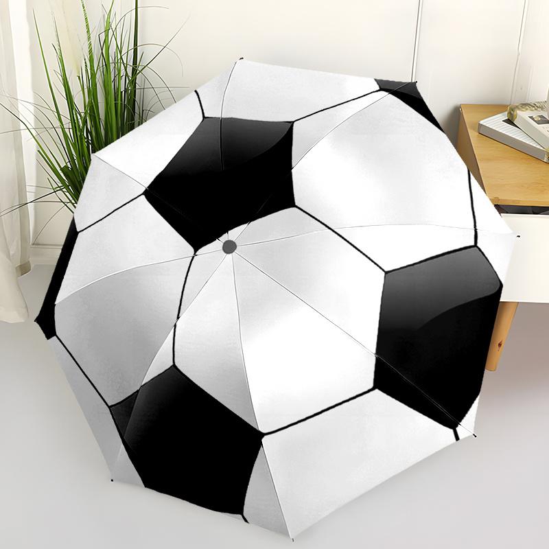 

Umbrella with a Soccer Ball Design, Great for Outdoor Use, Easy to Carry And Sturdy, a Wonderful Present for Soccer Enthusiast Iron&8K