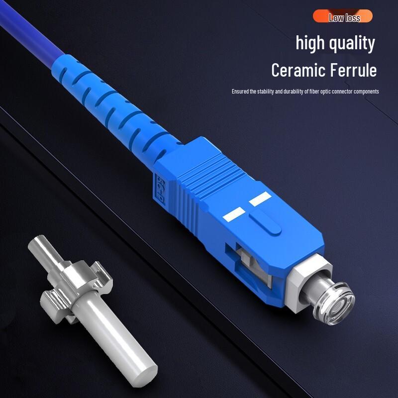 Zhongtianhengke Armored Indoor Telecom-Grade Single-Mode Dual-Core Fiber Optic Patch Cord