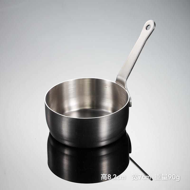 Customized 304 stainless steel sauce cup multi-specification with handle sauce plate golden hotel western tableware thick