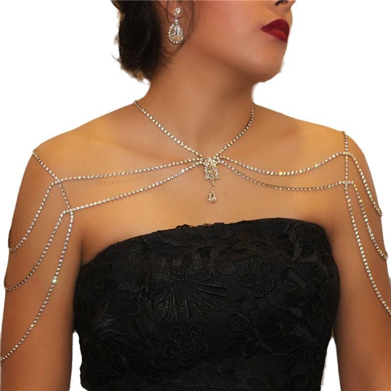 Fashion New Bridal Rhinestone Shoulder Chain European And American Wedding Dress Body Chain Accessories Body Chain