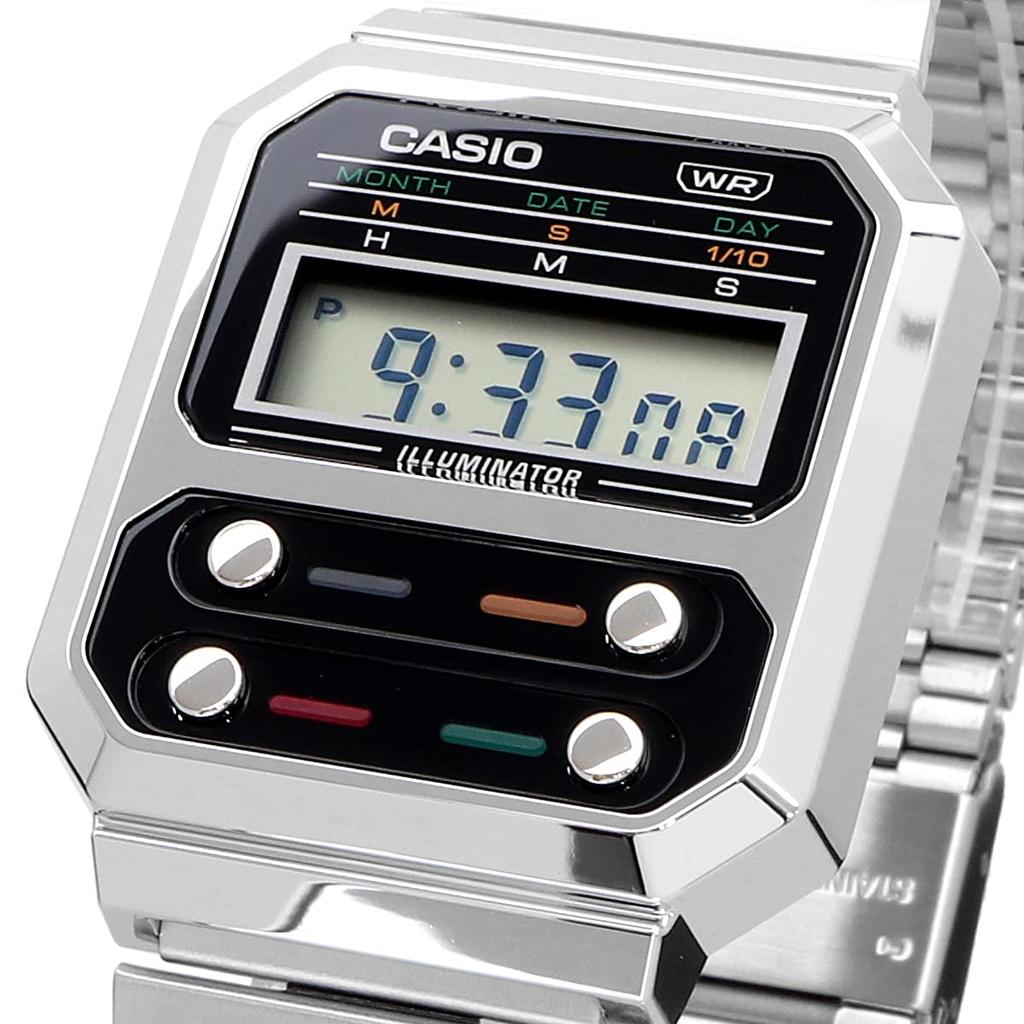 CASIO Digital Watch Reproduction Design Overseas Model Silver [Casio] A100WE-1A Men's [Item]