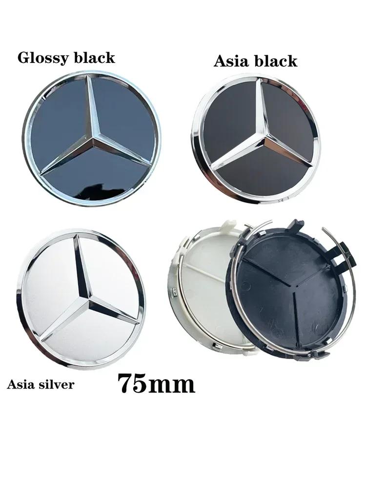 For Mercedes Benz 4pcs 75mm Car Wheel Center Hub Caps Cover Auto Accessories For Mercedes Benz Amg C180 C200 C260 W108 W124 W126