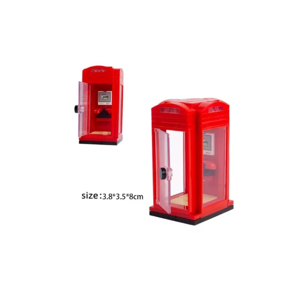 City Street Series Building Blocks Accessories Rail Transit Train Signal Light Railings Brick Toilet Flower Bed Phone Box Toy