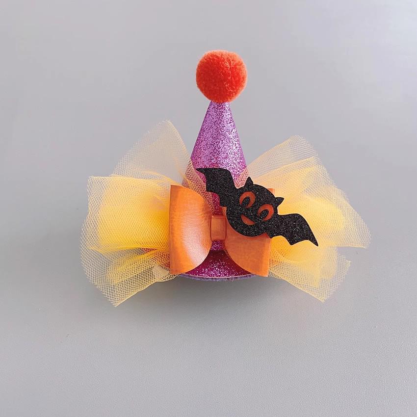 Funny Pumpkin & Ghost Hair Clips for Kids - Halloween Festival Dark Style Costume Accessories