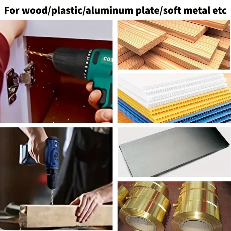 Set 13 Piese Burghie elicoidale cu coadă hexagonală placate cu titan 1,5 6,5 mm pentru mașină de găurit electrică, șurubelniță și șurubelniță pneumatică