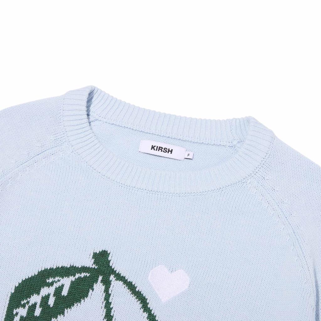 KIRSH Cherry Jacquard Loose Fit Knit [Sky]
