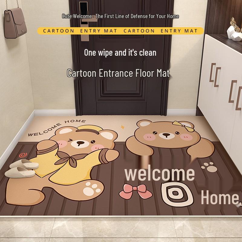 Non-slip PVC Entrance Mat - Ventilated, Dirt-Resistant, Wipeable, Cuttable Floor Mat for Entryways 50×80cm - Eco-friendly