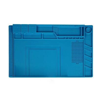 Magnetic Heat Insulation Silicone Pad Workbench Parts Adsorption Pad Anti Corrosion Mat Dark Blue