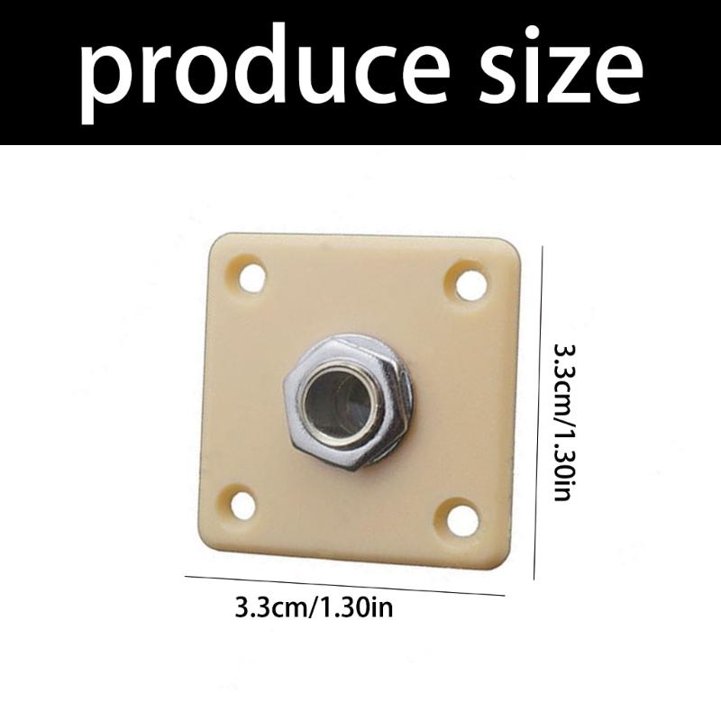 Electric Guitar Output Socket Plate With Mounting Screws Square Guitar Output Socket Seat for Electric Guitar Part