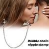 Adjustable Nipple Clamps Double-Chain Breasts Clips Sex Toys Couples Stimulate Fetish Role Play & Intimate Foreplay Sex Toys