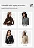 Women's Waist-Cinched Half-Zip Fleece Sweatshirt - Slimming Stand Collar Outerwear for Autumn/Winter