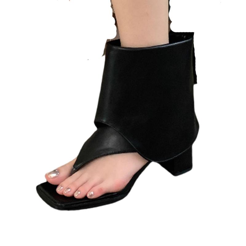 Ankle Women Sandals High Heels Clip Toe Shoes Designer Summer Dress Pumps 2025 New Chunky Cool Boots De Mujer Zapatos