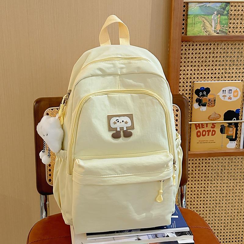 School bag Japanese simple ins cute large capacity school bag girl versatile backpack high value light casual simple bag
