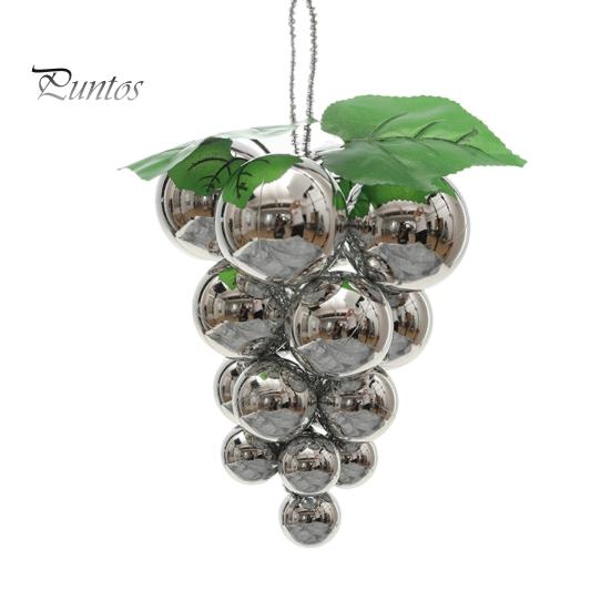 

Виноградный шар, струнный орнамент, пластиковый елочный шар, украшение, поддельный виноградный блестящий декор, многоразовые товары для вечеринок для дома и сада серебряный