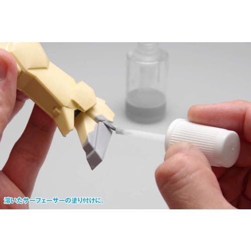 Wave Finish Products Series Plastic Bottle with Brush, Narrow Bottle/Small Brush, Painting Tool for Plastic Models, OF-087