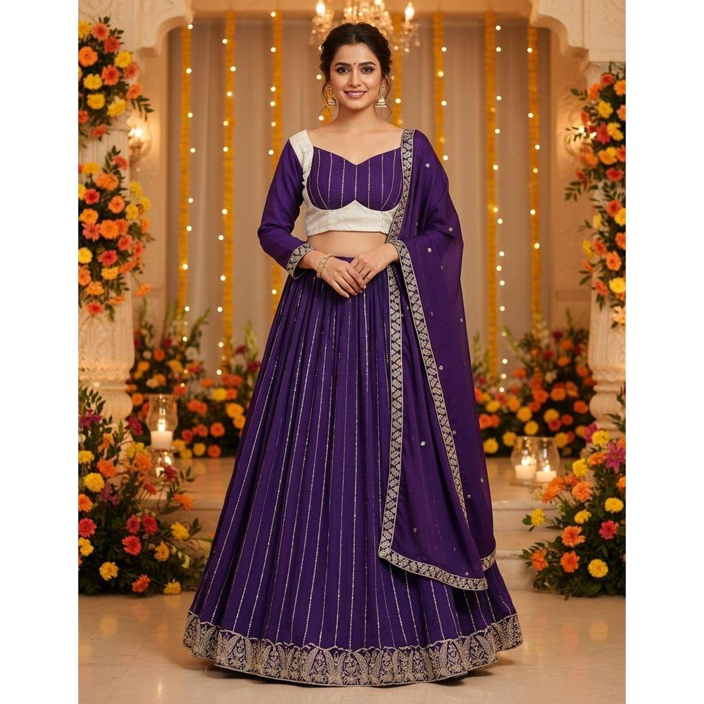 Lehenga Choli Präsentiert einen perfekt gemischten Chinon-Lehenga für die festliche Saison, um Ihren Look zu verzaubern Kollektion 2026
