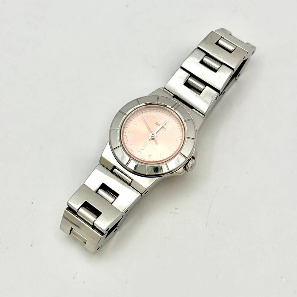 [New Battery] SEIKO Lk Rukia Ladies Watch Silver Pink 4N21-1130 140040